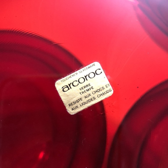 Arcorco France Ruby Red Set Of Four Salad Plates - Picture 5 of 10